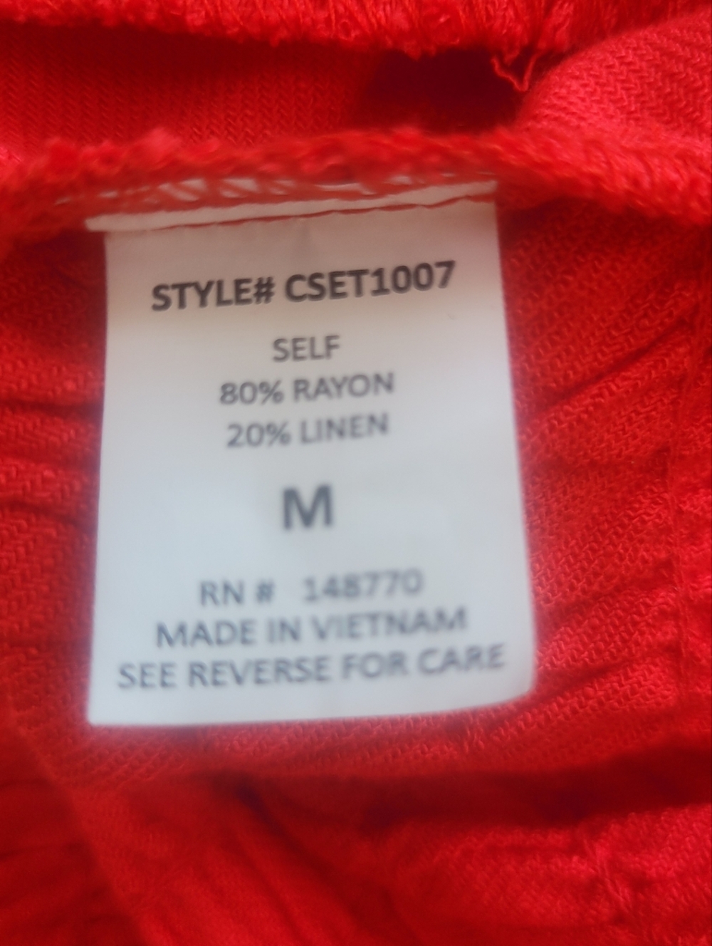 *NWT* Trendy Sienna Sky Red Ruffled Crop Top and Wide Leg Pants Set Sz M - Picture 4 of 9